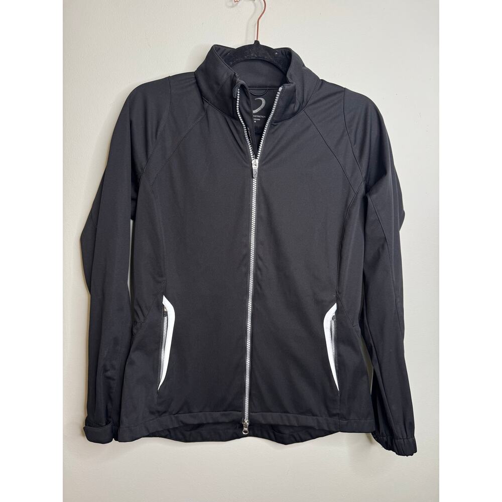 Zero Restriction Women's Black Rosie Wind Resistant Full Zip Up Jacket Size M